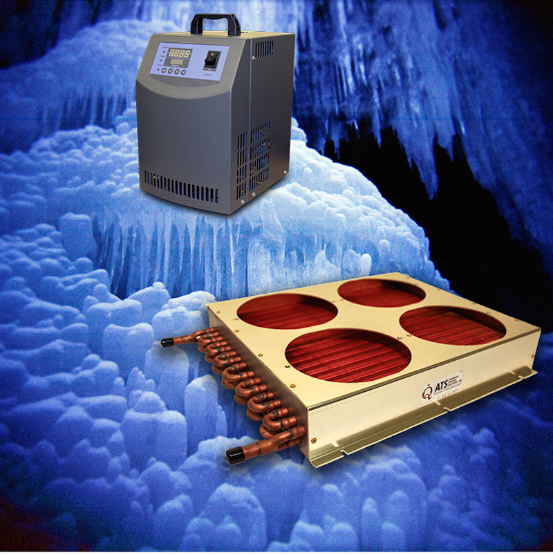 Chillers and heat exchangers enhance looped-liquid electronics cooling
